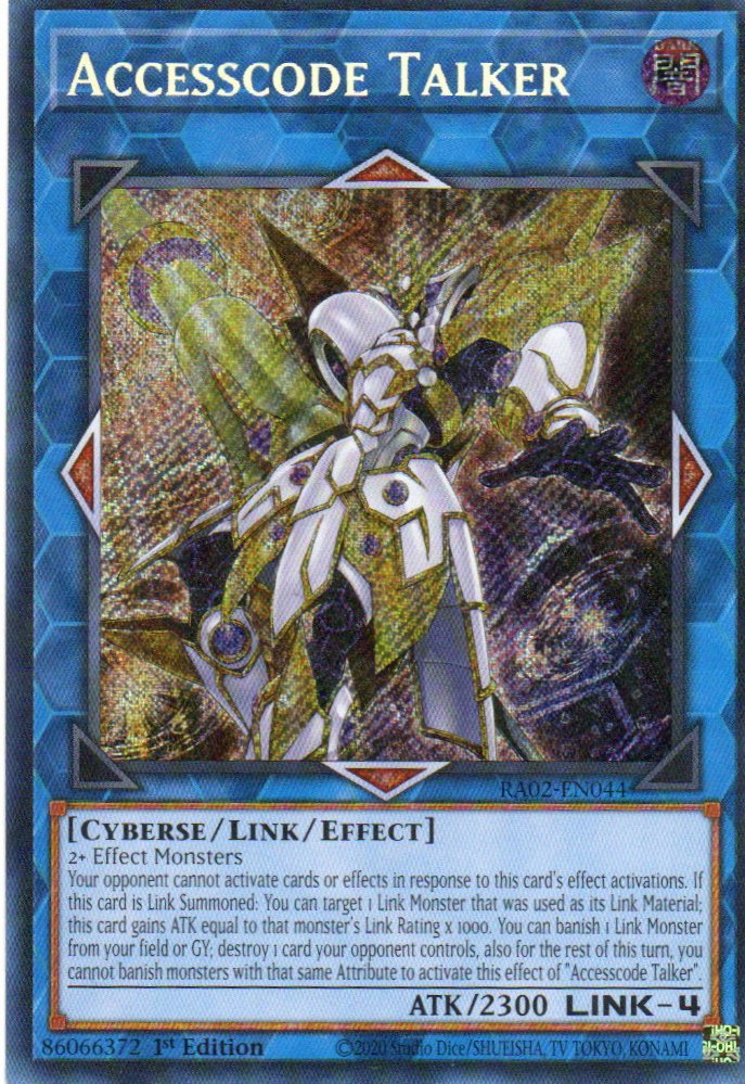 Accesscode Talker carta yugi RA02-EN044 Secret Rare