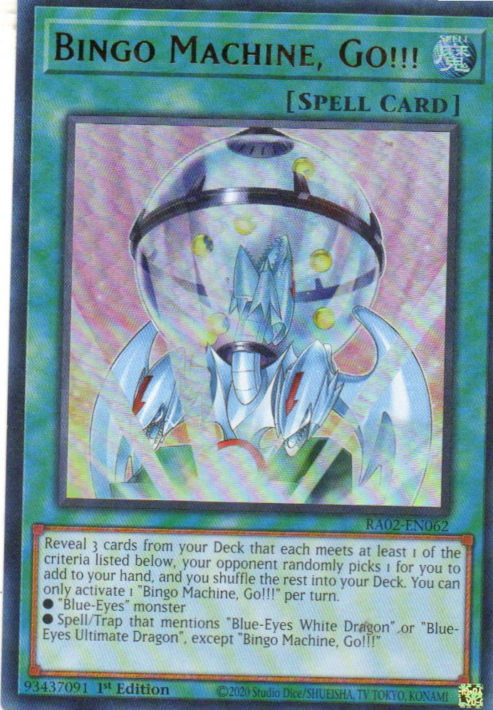 Bingo Machine, Go!!! carta yugi RA02-EN062 Ultra Rare