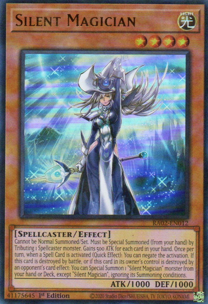 Silent Magician carta yugi RA02-EN012 Ultra Rare