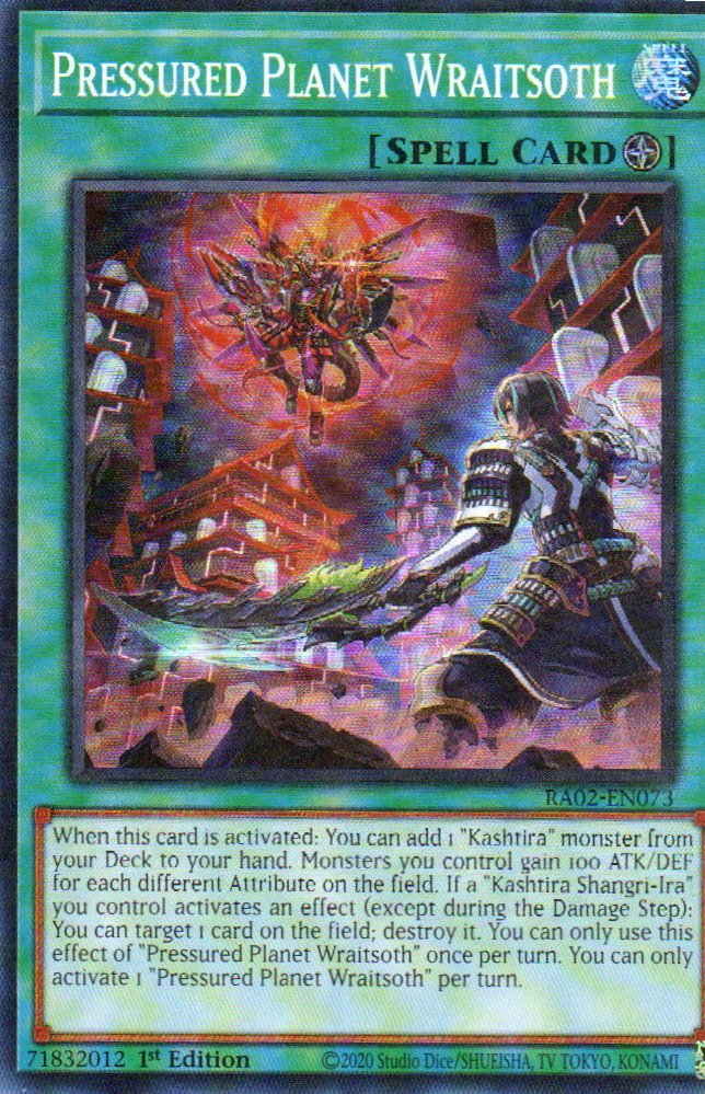 Pressured Planet Wraitsoth carta yugi RA02-EN073 Super Rare