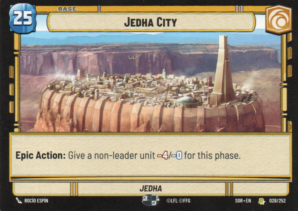 Jedha City carta SWU Sor 028 Rare