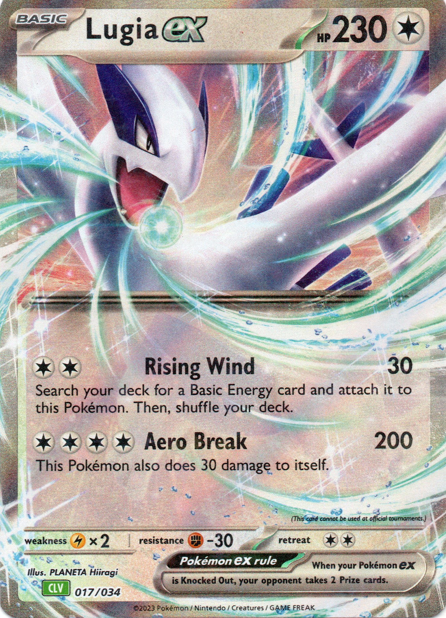 Lugia ex carta poke Trading Card EN 017/034 / Classic Collection