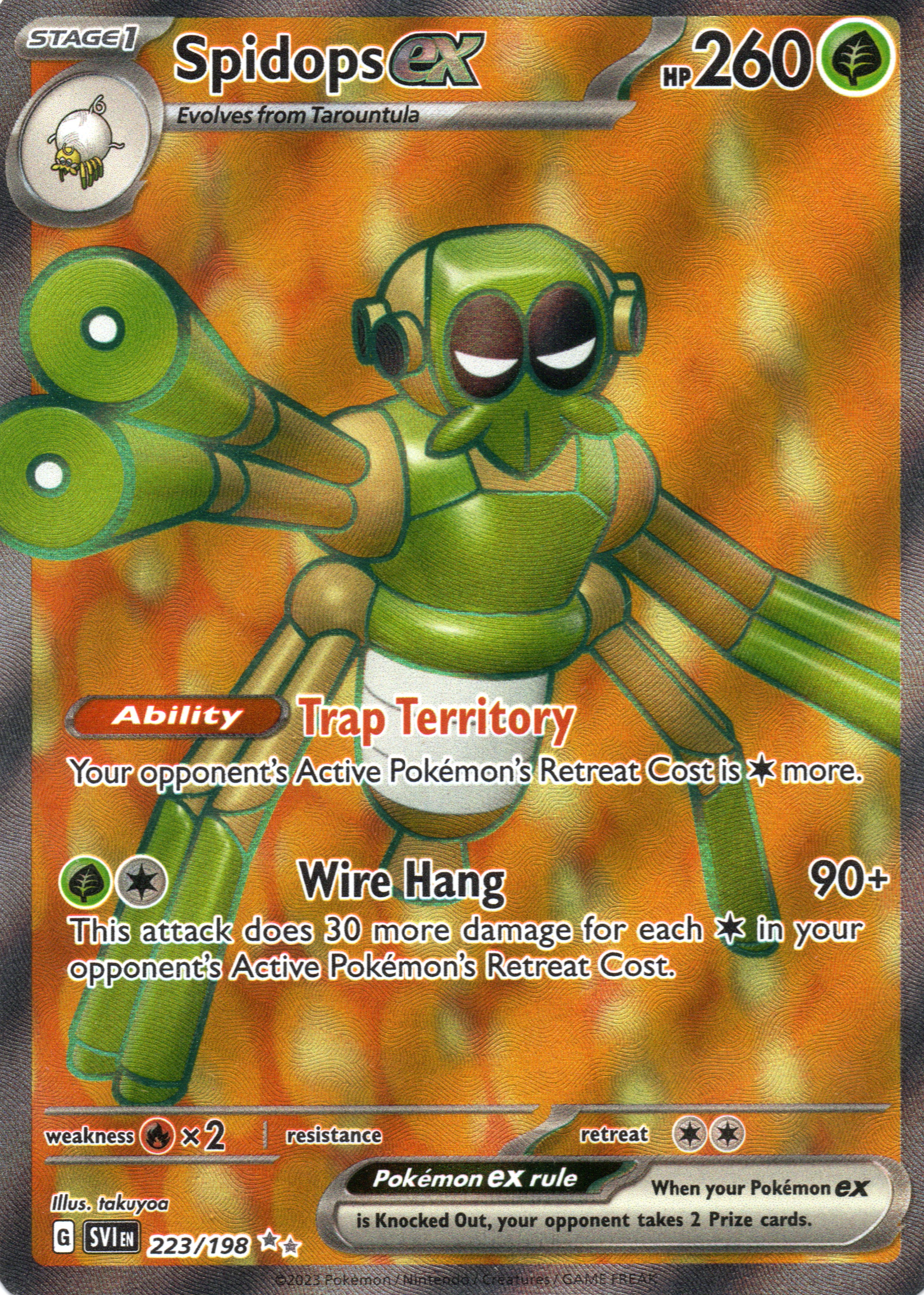 Spidops ex carta poke Temporal Forces EN 223/198 / Ultra Rare