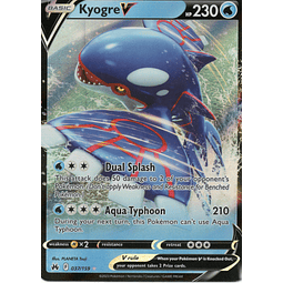 Kyogre V carta poke Crown Zenith EN 037/159 / Ultra Rare