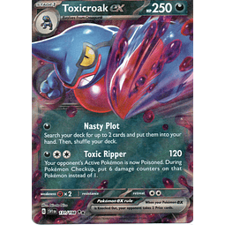 Toxicroak ex carta poke Scarlet & Violet EN 131/198 / Double Rare