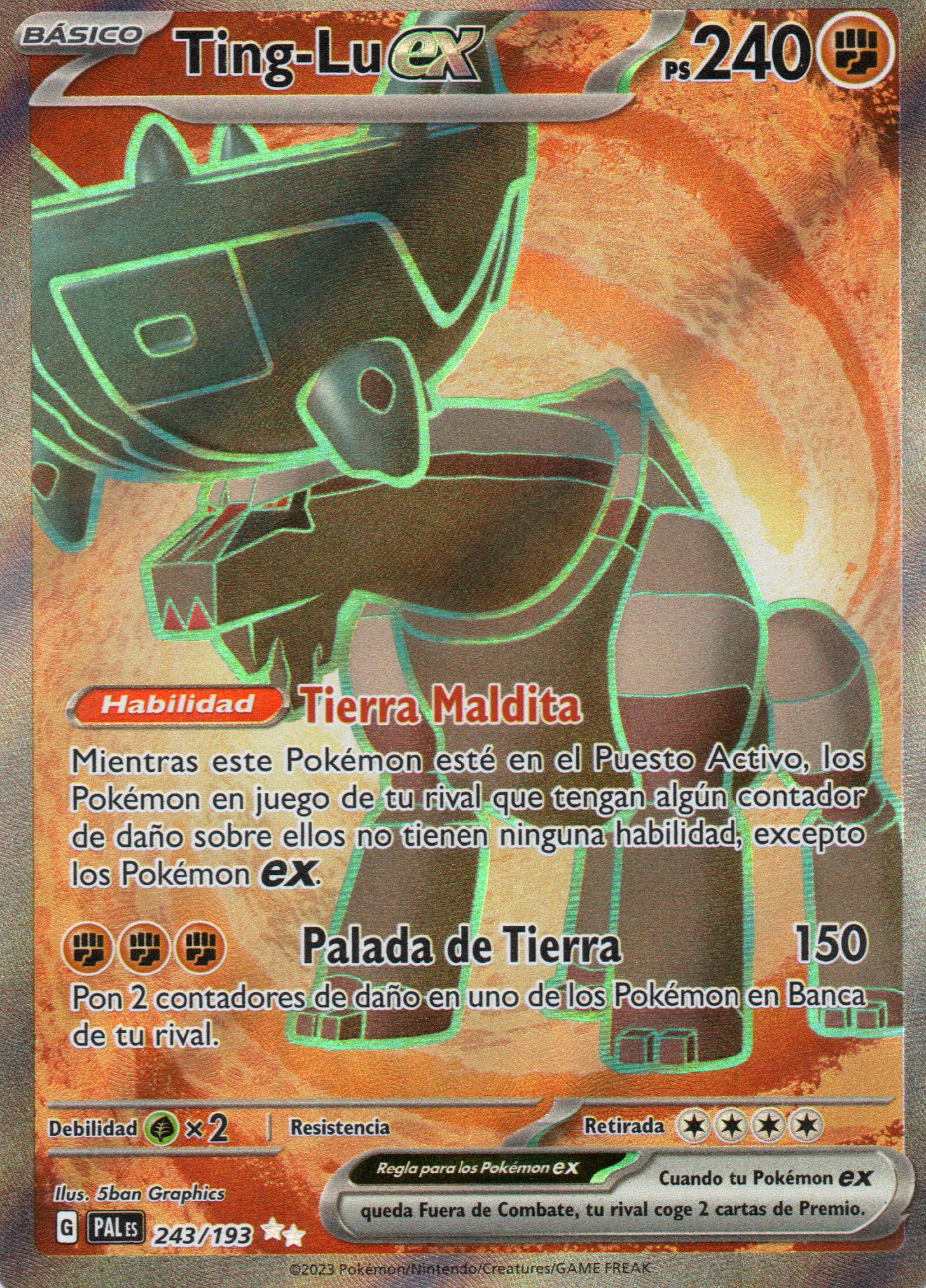 Ting-Lu ex carta poke Paldea Evolved SP 243/193 / Ultra Rare