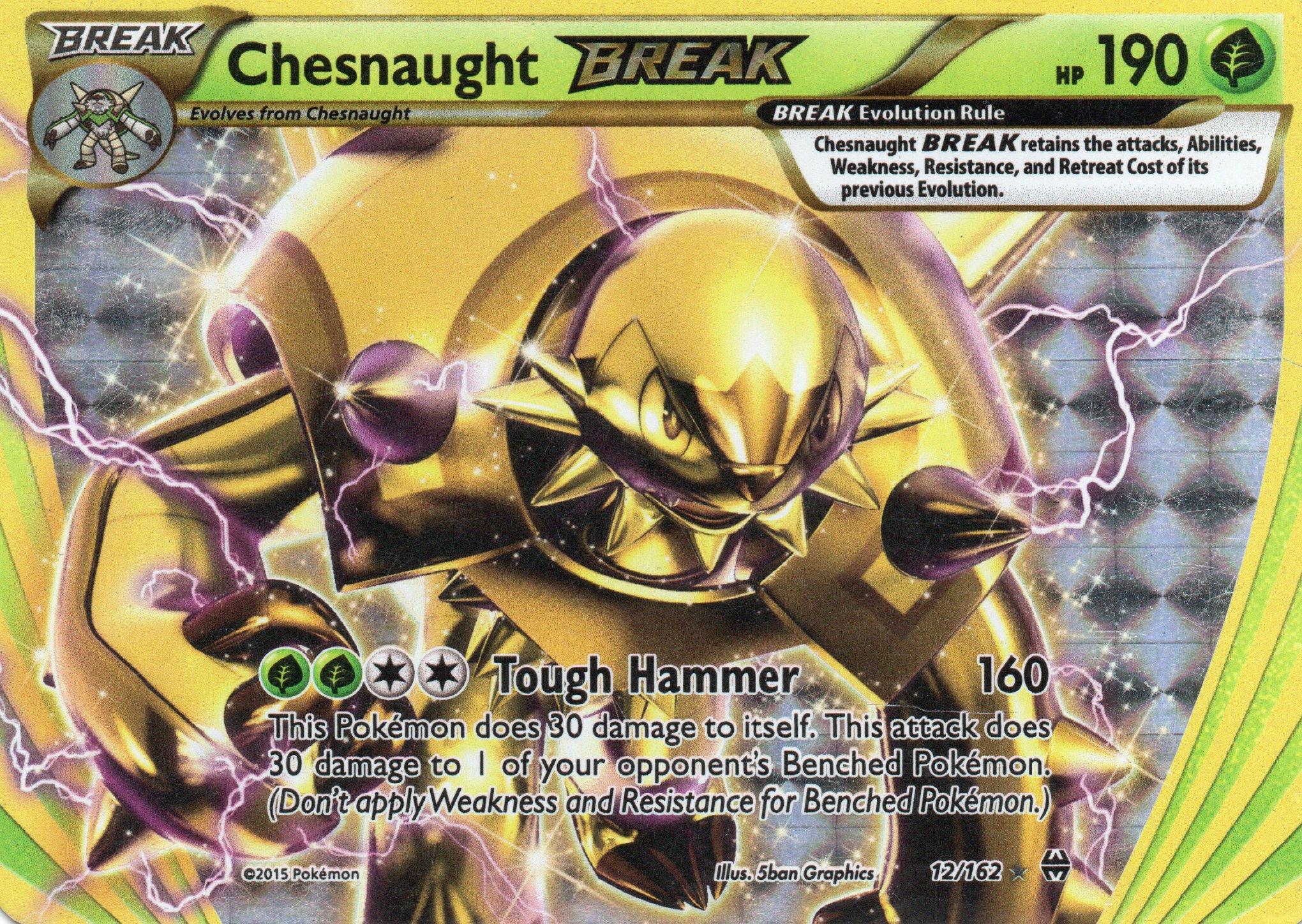 Chesnaught BREAK carta poke BREAKthrough EN 12/162 / Ultra Rare