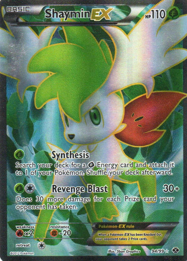 Shaymin EX (DMG) carta poke Next Destinies EN 94/99 / Ultra Rare