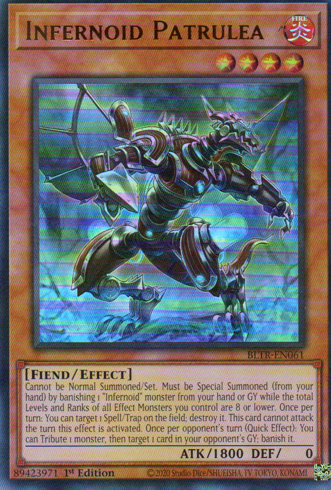 Infernoid Patrulea carta yugi BLTR-EN061 Ultra rare