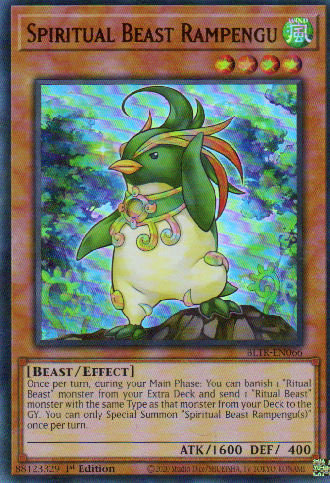 Spiritual Beast Rampengu carta yugi BLTR-EN066 Ultra rare