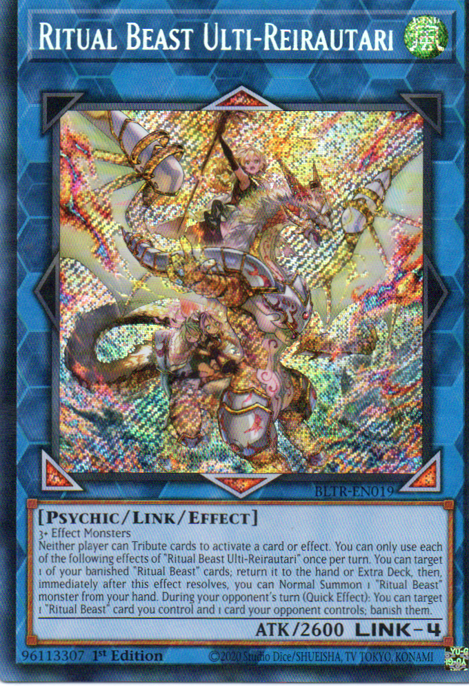 Ritual Beast Ulti-Reirautari carta yugi BLTR-EN019 Secret Rare