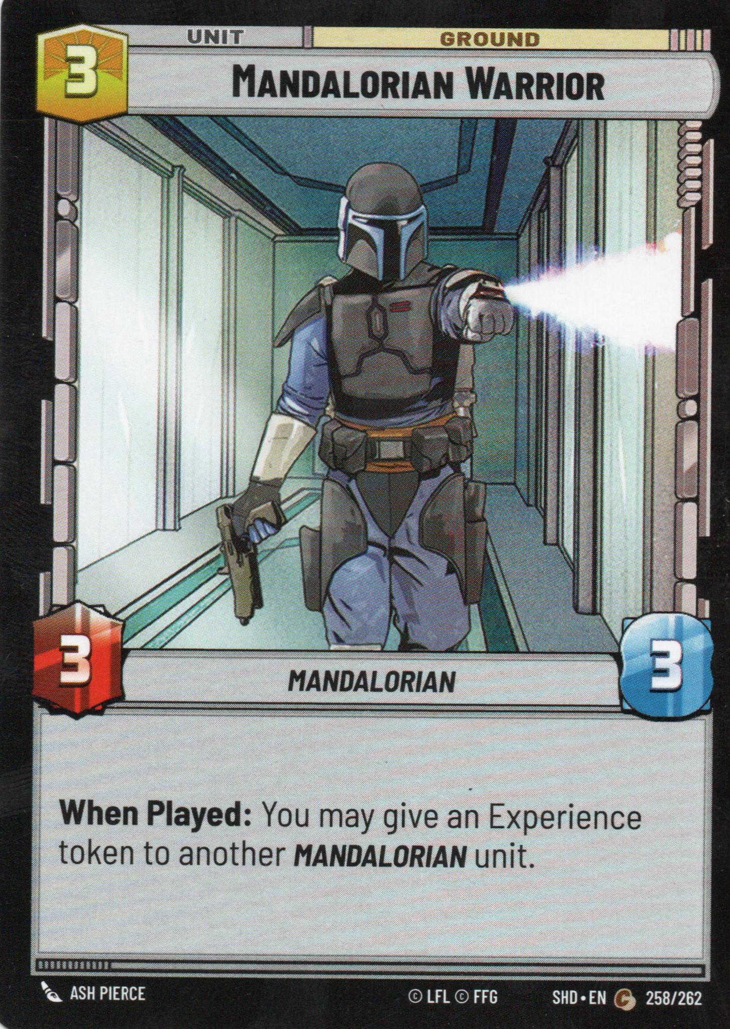 Mandalorian Warrior carta SWU SHD 258/262 Common