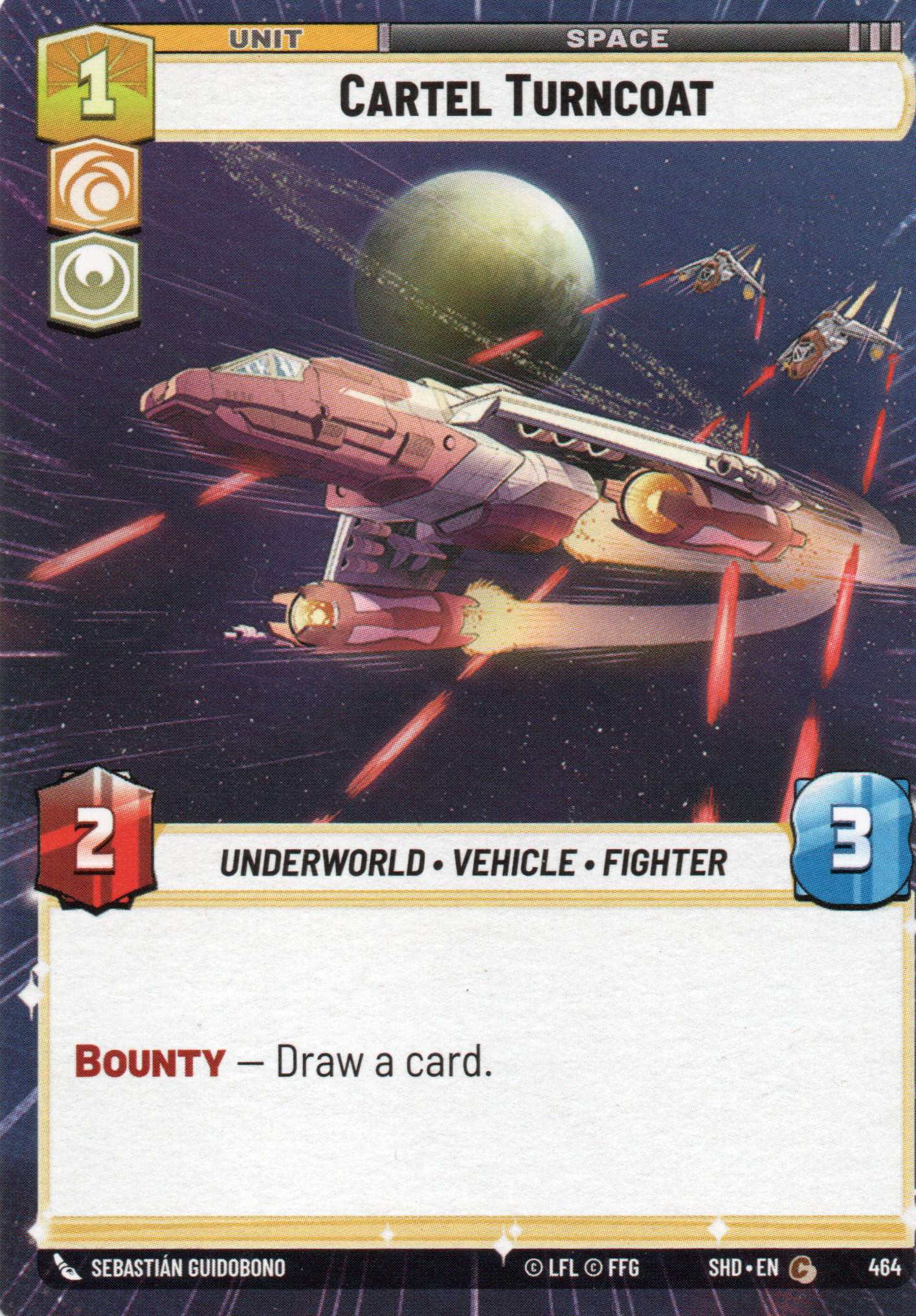 Cartel Turncoat carta SWU SHD 195/262 Common Hyperspace