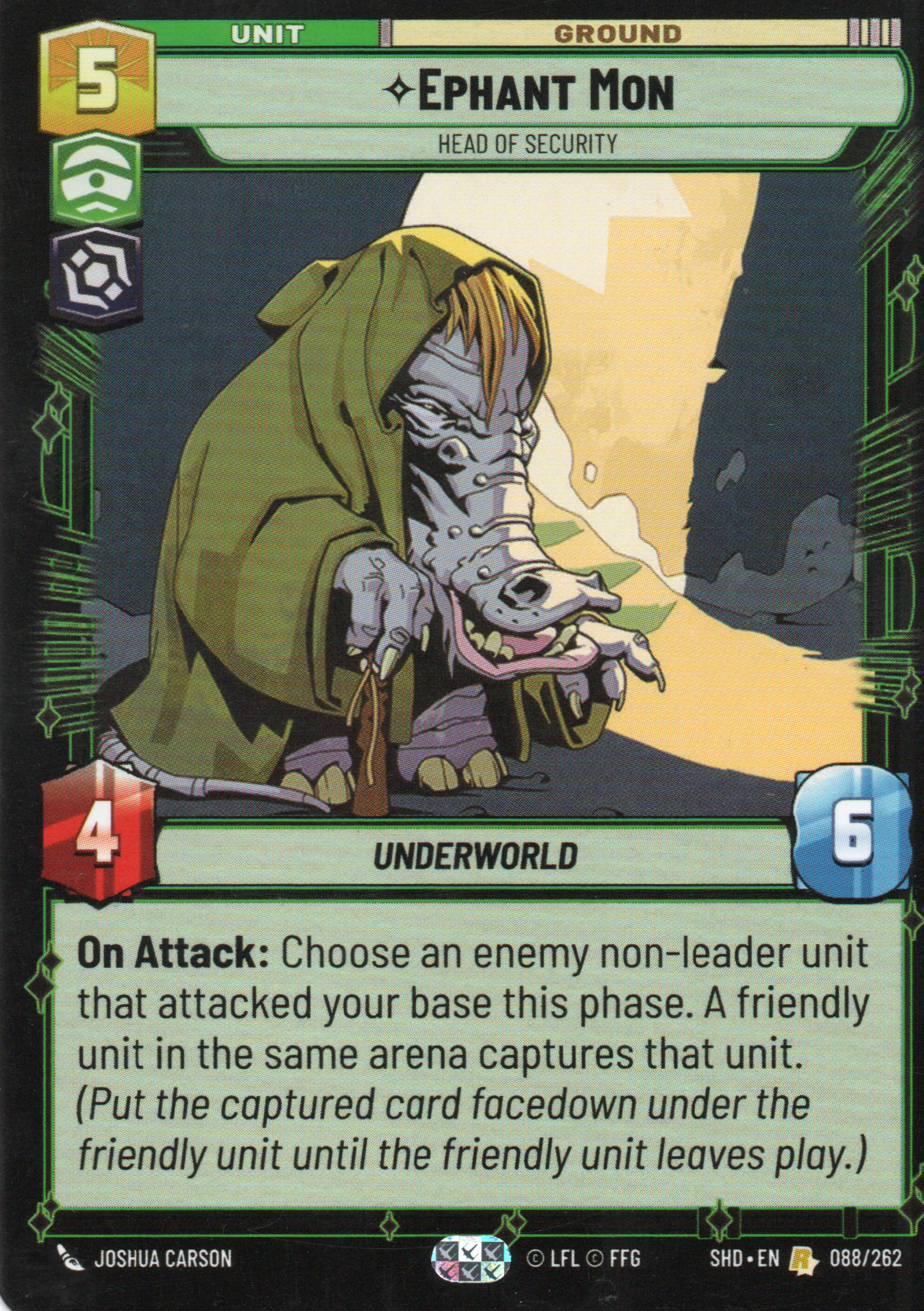 Ephant Mon carta SWU SHD 88/262 Rare