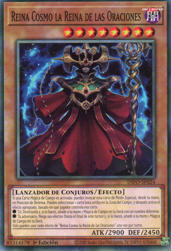 Cosmo Queen the Queen of Prayers carta yugi INFO-EN024 Common