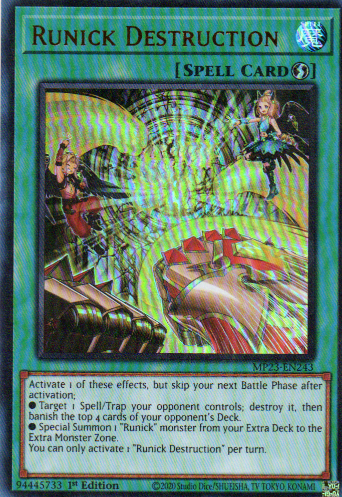 Runick Destruction carta yugi MP23-EN243