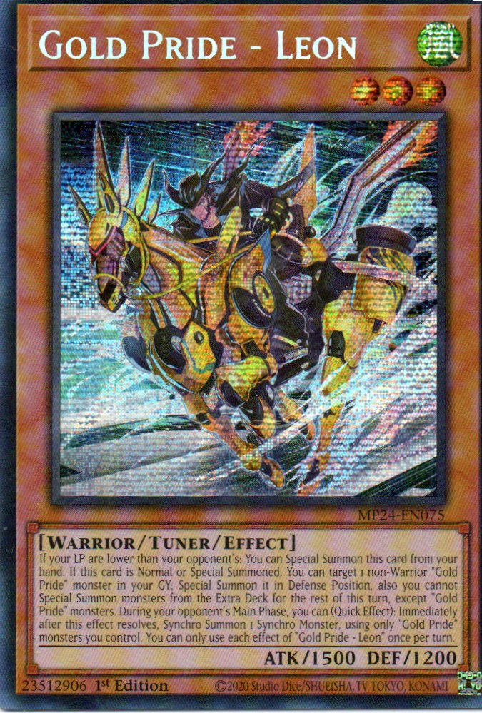 Gold Pride - Leon carta yugi MP24-EN075 Prismatic Secret Rare