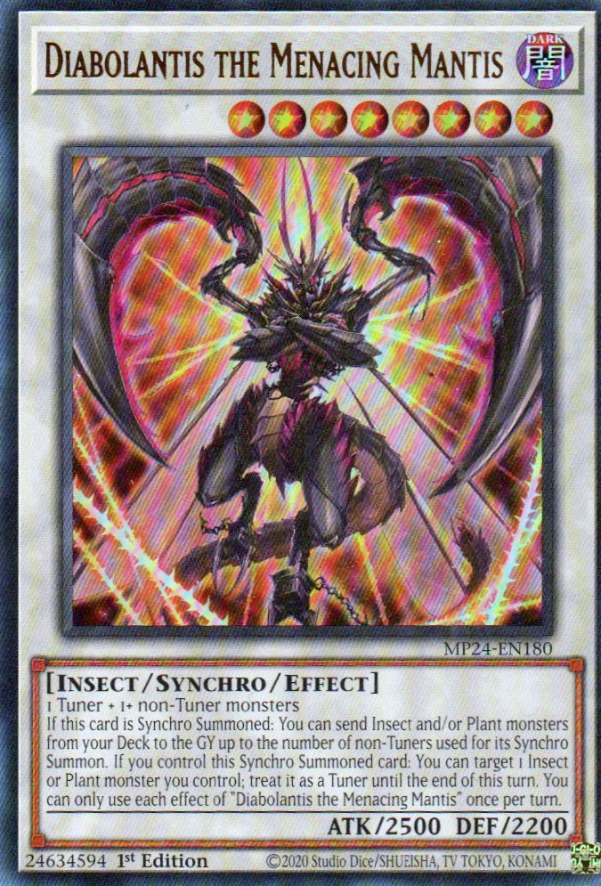 Diabolantis the Menacing Mantis carta yugi MP24-EN180 Ultra Rare