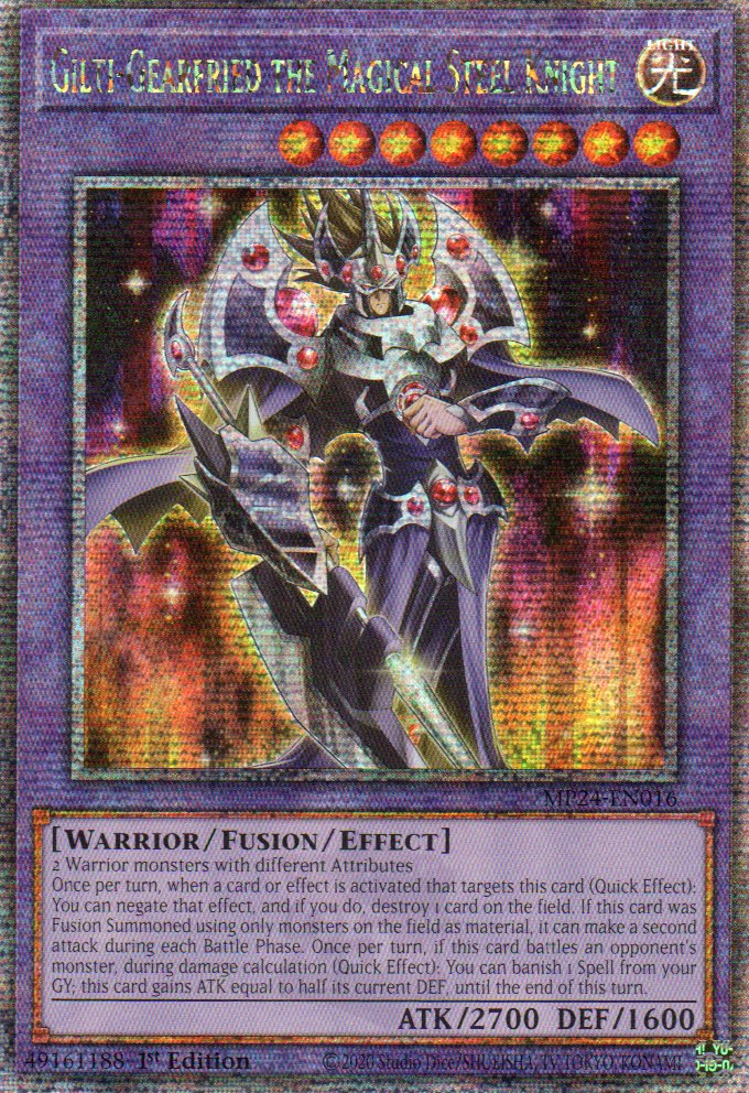 Gilti-Gearfried the Magical Steel Knight carta yugi MP24-EN016 Quarter Century Secret Rare