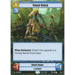 Roger Roger carta stu Rare Hyperspace Foil TWI342