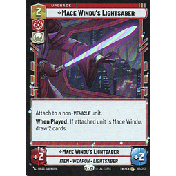 Mace Windu's Lightsaber carta stu Rare Foil TWI152/257