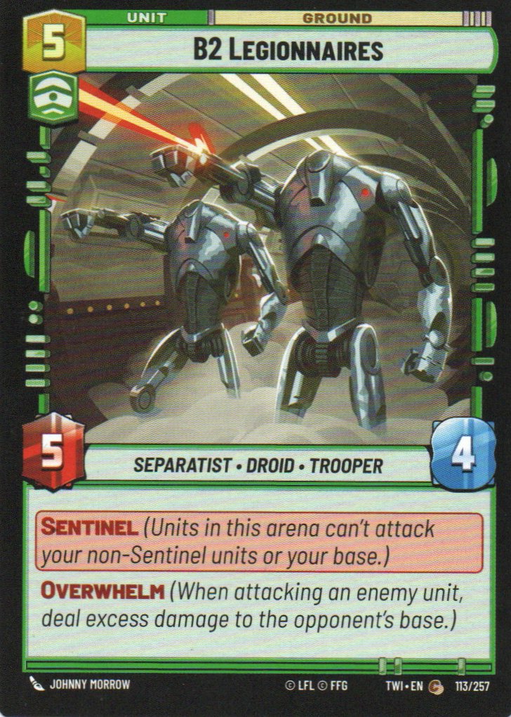 x3 B2 Legionnaires carta swu TWI113/257 Common