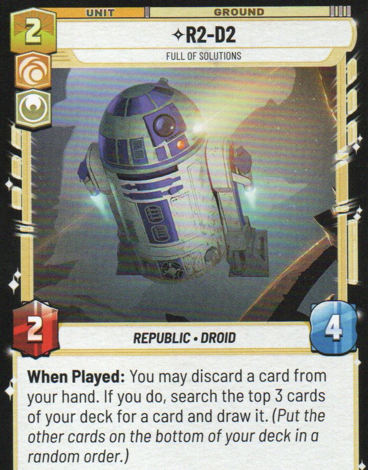 X3  R2-D2Full of Solutions carta swu TWI193/257 Uncommon