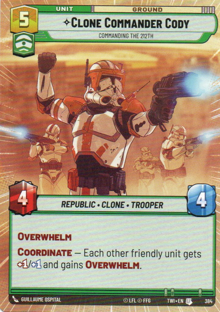 Clone Commander CodyCommanding the 212th carta swu TWI114/257 Uncommon