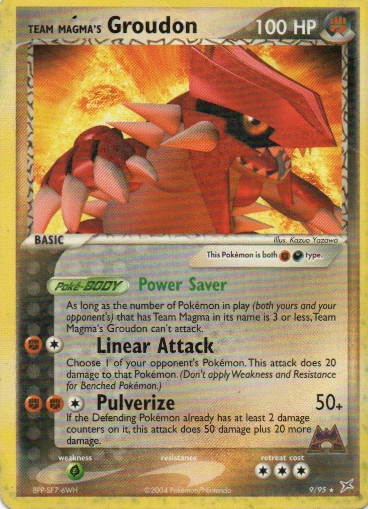 Team Magma's Groudon carta poke 9/95