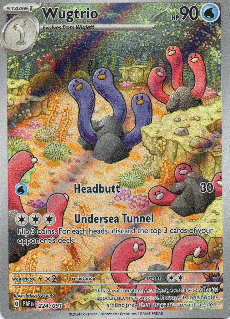 Wugtrio carta poke PAF EN 224/091