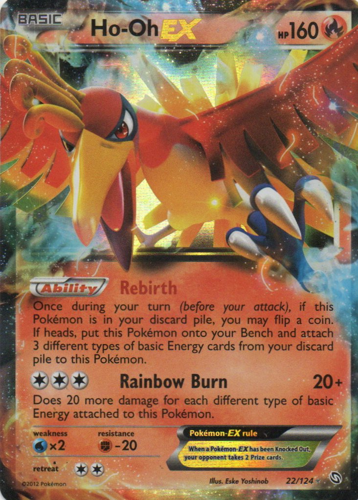 Ho-oh EX carta poke EN 22/124