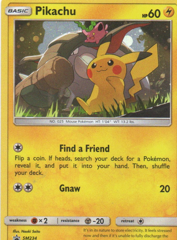 Pikachu carta poke SM234