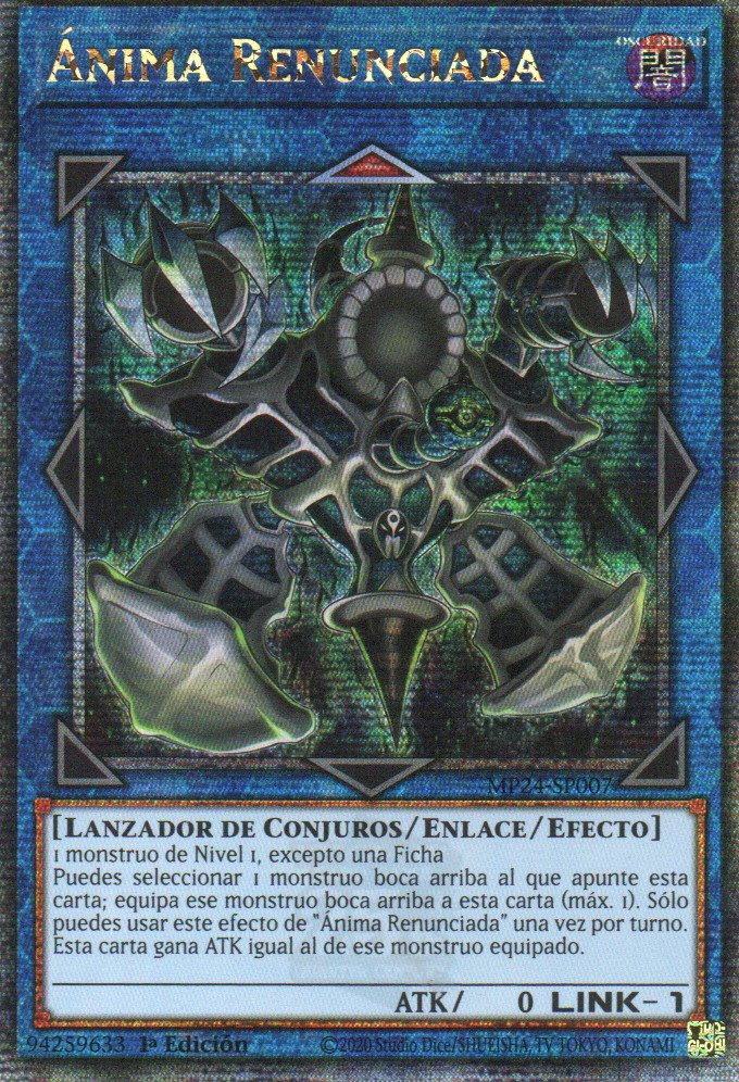 Anima Renunciada carta yugi MP24-SP007 Quarter Secret Rare