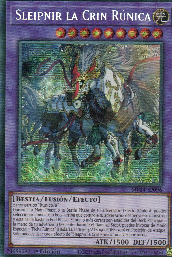 Sleipnir la Crin Runica carta yugi MP24-SP096 Prismatic Secret Rare