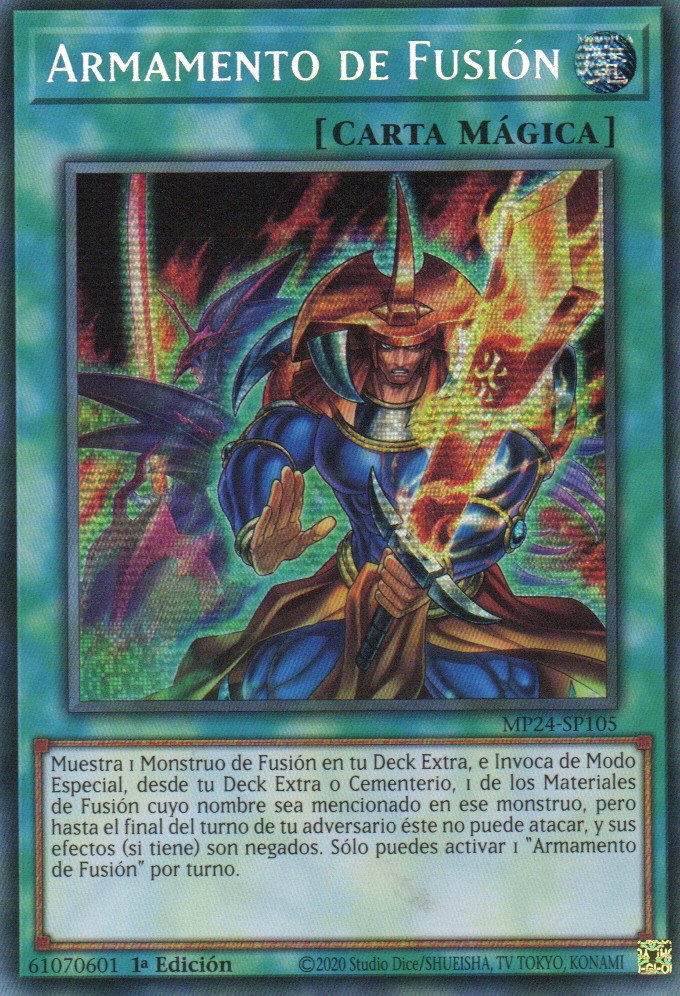 Armamento de Fusion carta yugi MP24-SP105 Prismatic Secret Rare