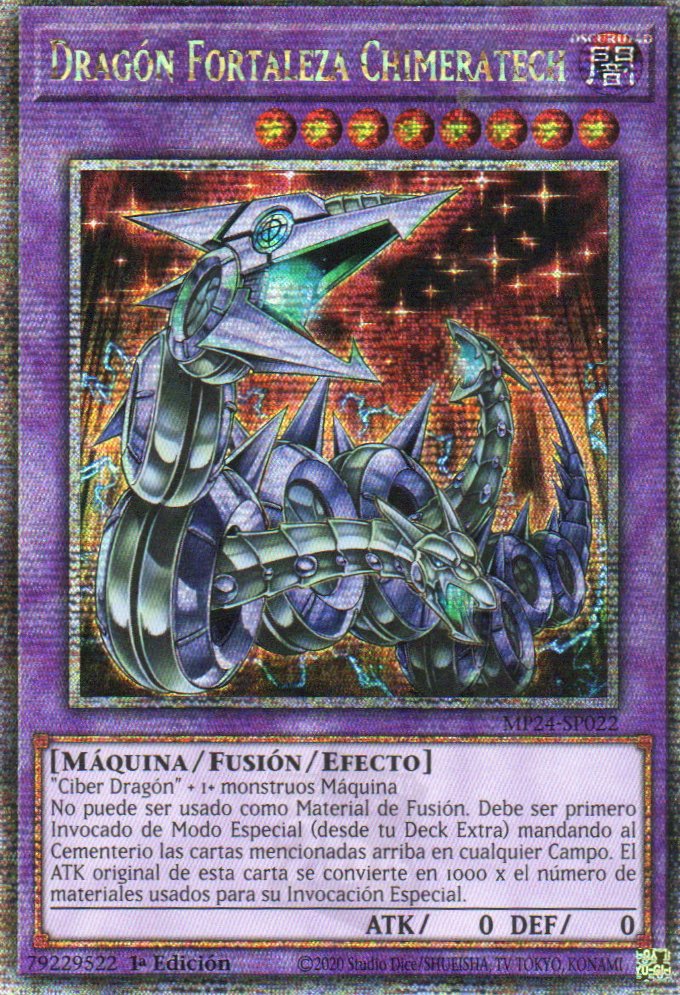 Dragon Fortaleza Chimeratech carta yugi MP24-SP022 Quarter Secret Rare