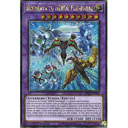 Despierta tu HEROE Elemental carta yugi MP24-SP018 Quarter Secret Rare