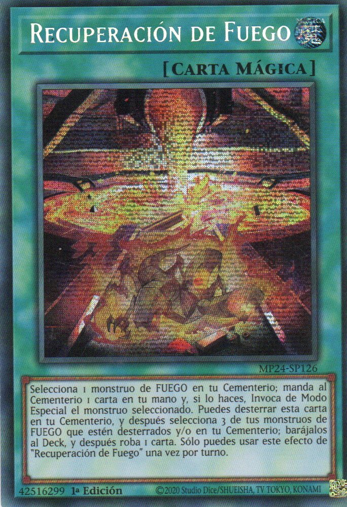 Recuperacion de Fuego carta yugi MP24-SP126 Prismatic Secret Rare