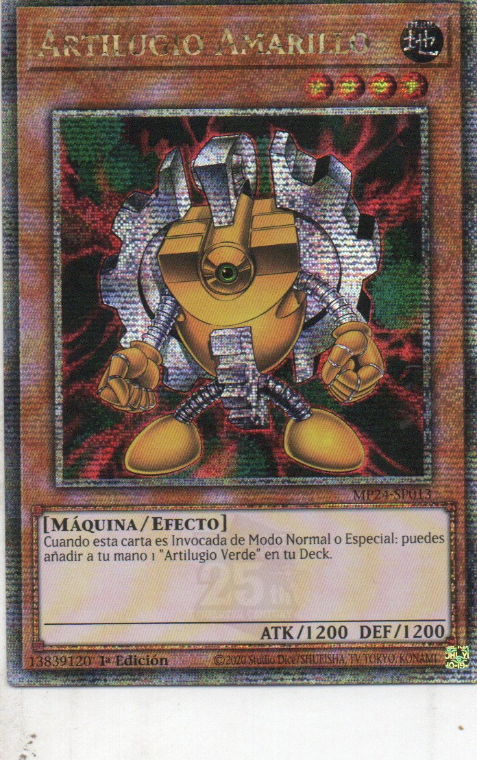 Artilugio Amarillo carta yugi MP24-SP013 Quarter Secret Rare