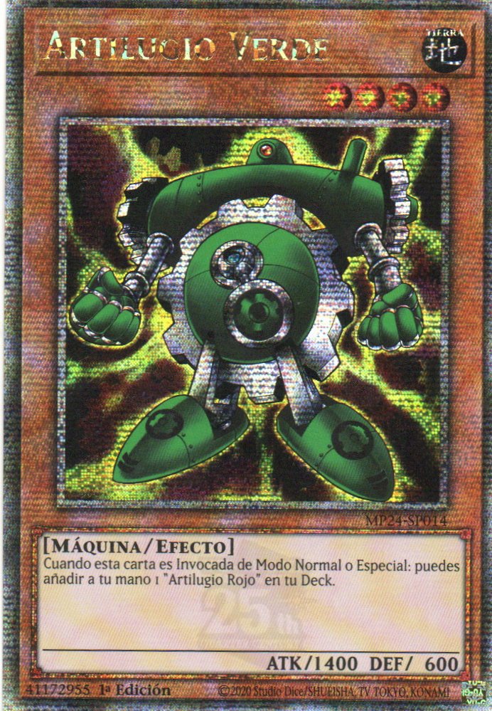 Artilugio Verde carta yugi MP24-SP014 Quarter Secret Rare