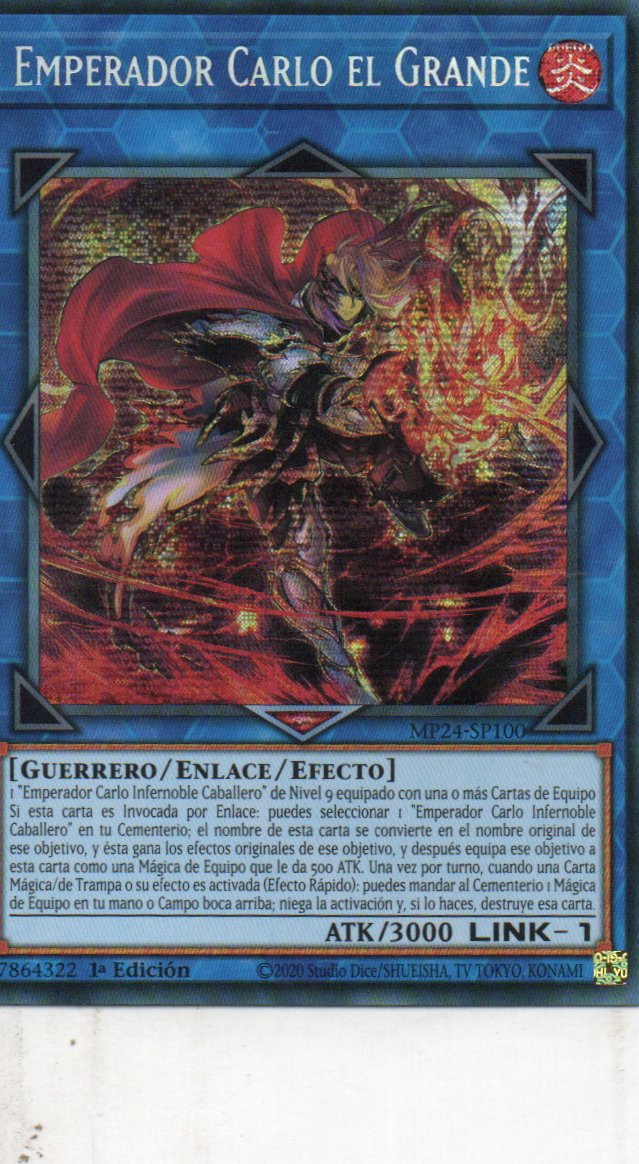 Emperador Carlo el Grande carta yugi MP24-SP100 Prismatic Secret Rare