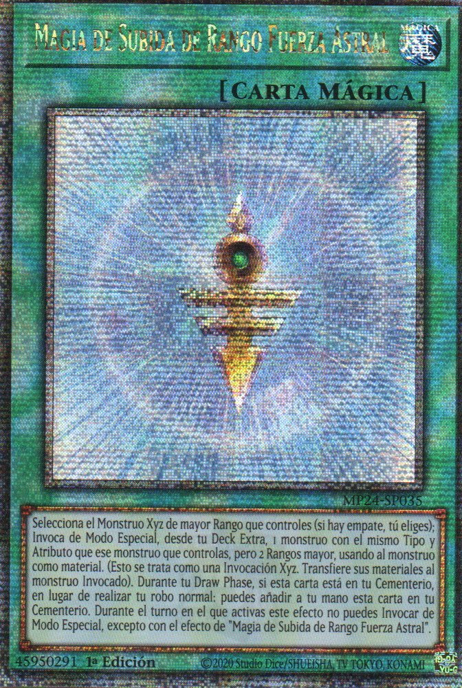 Magia de Subida de Rango Fuerza Astral carta yugi MP24-SP035 Quarter Secret Rare