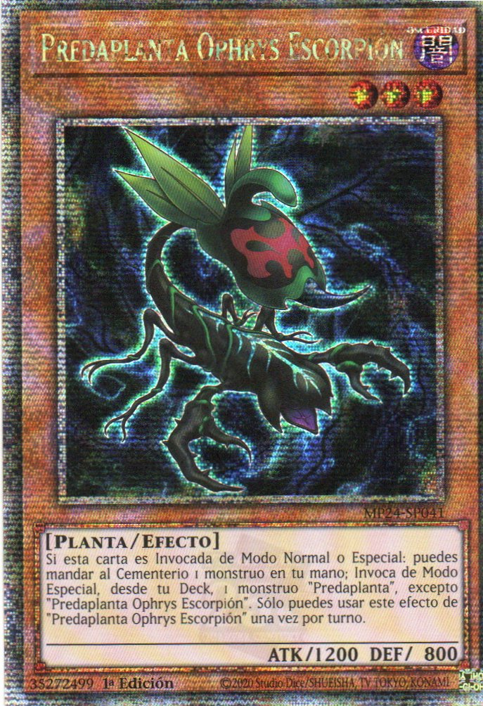 Predaplanta Ophrys Escorpion carta yugi MP24-SP041 Quarter Secret Rare