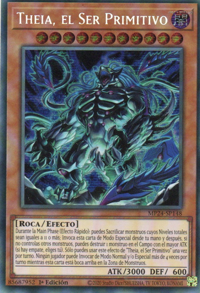 Theia, el Ser Primitivo carta yugi MP24-SP148 Prismatic Secret Rare