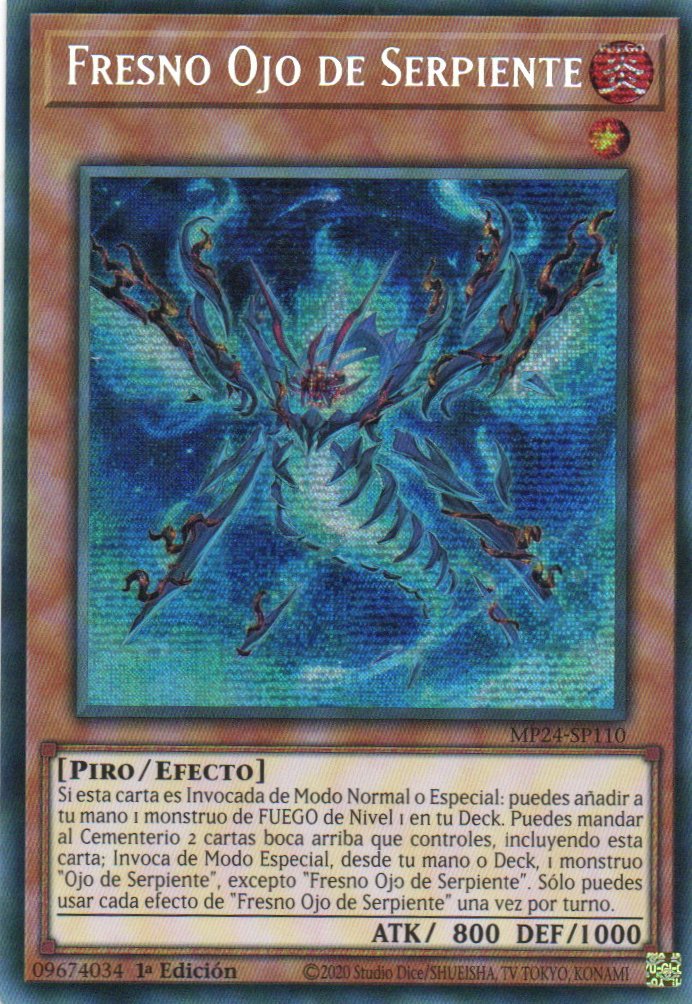 Fresno Ojo de Serpiente carta yugi MP24-SP110 Prismatic Secret Rare