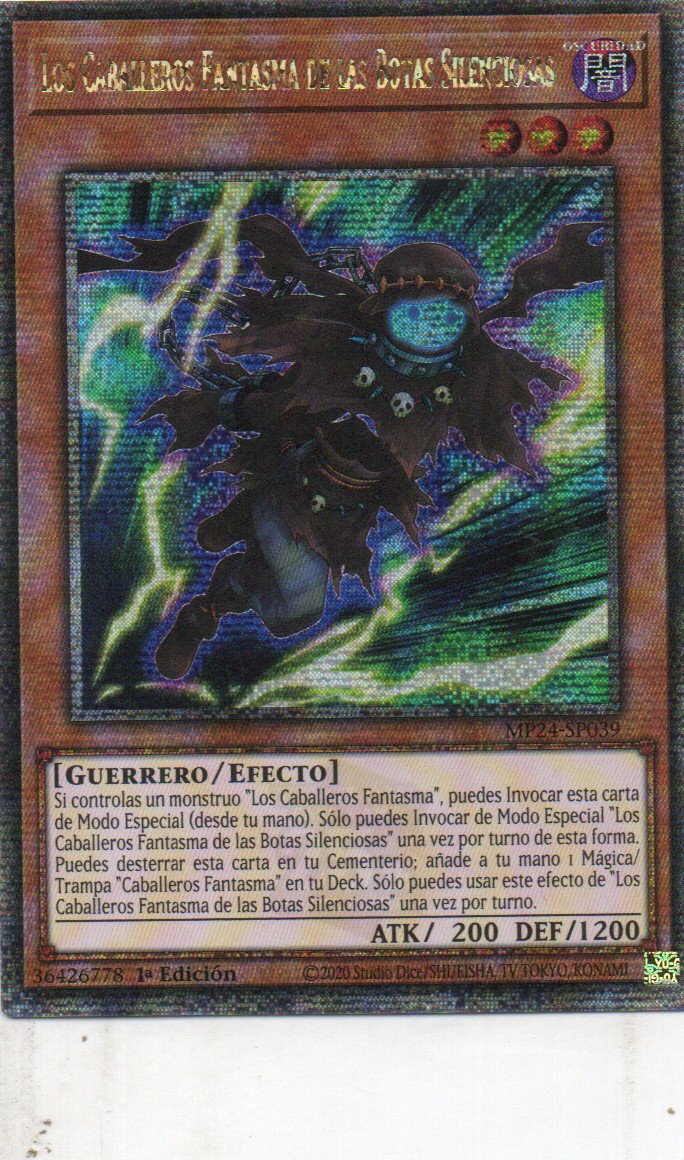 Los Caballeros Fantasmas de las Botas Silenciosas carta yugi MP24-SP039 Quarter Secret Rare