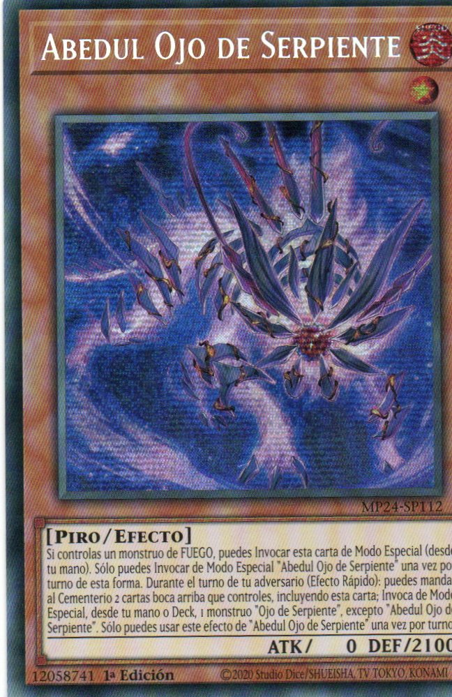 Abedul Ojo de Serpiente carta yugi MP24-SP112 Prismatic Secret Rare