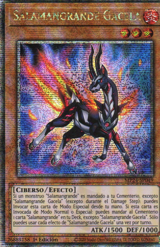 Salamangrande Gacela carta yugi MP24-SP049 Quarter Secret Rare