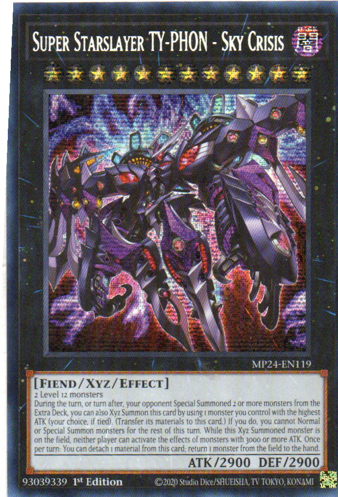 Super Starslayer TY-PHON - Sky Crisis carta yugi MP24-EN119 Prismatic Secret Rare