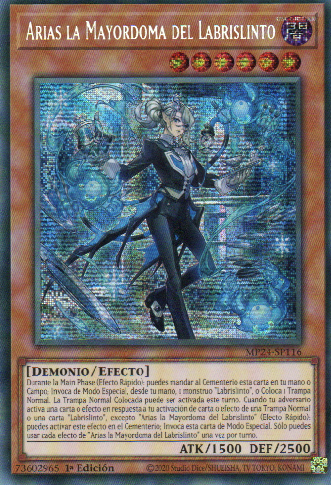Arias la Mayordoma del Labrislinto carta yugi MP24-SP116 Prismatic Secret Rare